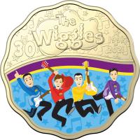 Image 2 for 2021 30¢ 30 Years of Wiggles Two coin Set AlBr Scalloped Coloured Coin