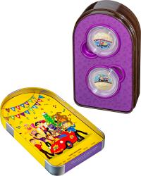 Image 4 for 2021 30¢ 30 Years of Wiggles Two coin Set AlBr Scalloped Coloured Coin