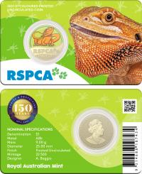 Image 1 for 2021 $1 150th Anniversary of the RSPCA  Australia - Lizard on Card (Single Coin)