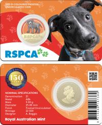 Image 1 for 2021 $1 150th Anniversary of the RSPCA  Australia - Dog Coloured Coin in Card