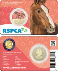 Image 1 for 2021 $1 150th Anniversary of the RSPCA  Australia - Horse  on Card (Single Coin)