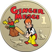 Image 3 for 2021 $1 Centenary of Ginger Meggs AlBr Coloured UNC Two Coin Set 