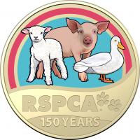 Image 2 for 2021 $1 RSPCA Coloured 150th Anniversary of the RSPCA Australia - FARM ANIMALS
