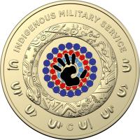 Image 2 for 2021 $2 Indigenous Services - Defending Country  AlBr Colour 'C' Mintmark UNC Coin on card