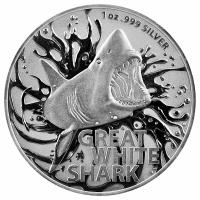 Image 1 for 2021 $1 Great White Shark 1oz  99.9 Silver Brilliant UNC Bullion Investment Coin - Australia's Most dangerous Series