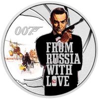 Image 2 for 2021 James Bond 007 From Russia With Love Half oz Silver Proof