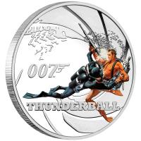 Image 1 for 2021 James Bond 007 Thunderball Half oz Silver Proof