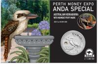 Image 1 for 2022 Australian Kookaburra 1oz Silver Coin with Numbat Privy Mark Perth ANDA Money Expo