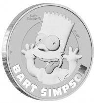 Image 2 for 2022 The Simpsons - Bart Simpson 1oz Silver Perth Mint Tuvalu $1 coin on Card