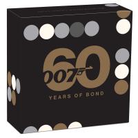 Image 5 for 2022 60 Years of Bond 2oz Silver Proof Gilded Coin