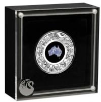 Image 3 for 2022 Great Southern Land 1oz Silver Proof Blue Lepidolite Coin