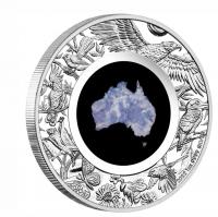 Image 1 for 2022 Great Southern Land 1oz Silver Proof Blue Lepidolite Coin