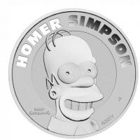 Image 1 for 2022 The Simpsons - Homer Simpson 1oz Silver Coin 