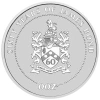 Image 3 for 2022 60 Years of Bond Crest 1oz Silver Coin in Card