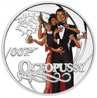 Image 2 for 2022 James Bond 007 Octopussy Half oz Silver Proof