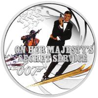 Image 2 for 2021 James Bond 007 On Her Majestys Secret Service Half oz Silver Proof