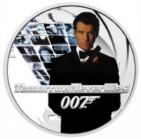 Image 2 for 2022 James Bond 007 Tomorrow Never Dies Half oz Silver Proof