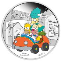Image 2 for 2022 The Simpsons Krustylu Studios 1oz Coloured Silver Proof
