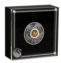 Image 4 for 2022 Year of the Tiger Rotating Bead $1 1oz Silver Antiqued Coin - Perth Mint Tuvalu Coin