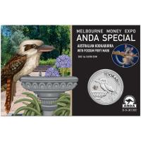 Image 1 for 2022 Australian Kookaburra 1oz Silver Coin with Leadbeater Possum Privy Mark Melbourne ANDA Money Expo
