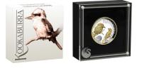 Image 1 for 2023 $2 Australian Kookaburra 2oz Silver Proof High Relief GILDED Coin 