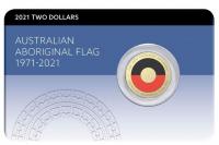 Image 1 for 2021 $2 Aboriginal Flag Coloured Coin in DCPL Card packaging