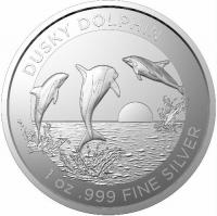 Image 1 for 2022 $1 Dusky Dolphin 1oz Silver Investment Coin