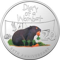 Image 2 for 2022 20 cent - 20th Anniversary of Diary of a Wombat - SPECIAL EDITION BOOK with  Coloured CuNi UNC Coin