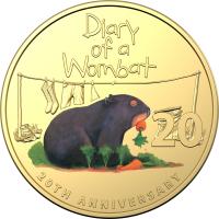 Image 2 for 2022 20 cent - 20th Anniversary Diary of Wombat GOLD PLATED DELUXE Edition  Book