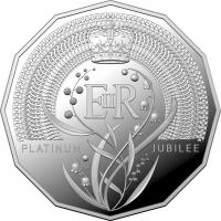 Image 2 for 2022 50 Cent Silver Proof Platinum Jubilee of HM Queen Elizabeth II