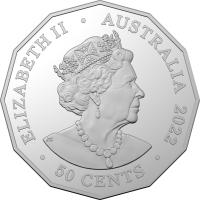 Image 3 for 2022 50 Cent Platinum Jubilee of HM Queen Elizabeth II CuNi UNC Coin on Card