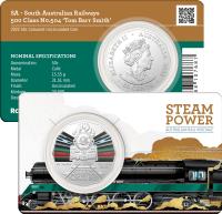 Image 4 for 2022 50¢ Steam Power Trains - Design 5 SA Tom Barr Smith - Design 6 WA 945 Banksiadale - Design 7 Commonwealth Railways NM25  