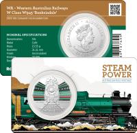 Image 3 for 2022 50¢ Steam Power Trains - Design 5 SA Tom Barr Smith - Design 6 WA 945 Banksiadale - Design 7 Commonwealth Railways NM25  