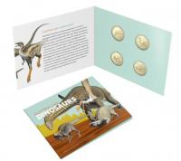 Image 2 for 2022 $1 Australian Dinosaur UNC Four Coin Collection (No Privy Mark) 