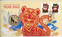 Image 1 for 2022 Issue 1 - Lunar New Year of the Tiger 2022 PNC with Perth Mint $1 