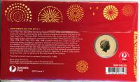 Image 2 for 2022 Issue 2 - Happy Chinese New Year 2022 PNC with Coloured Dragon $1 Perth Mint Coin