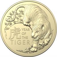 Image 3 for 2022 $1 Lunar Year of the Tiger AlBr UNC Two Coin Set