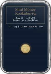 Image 1 for 2022 $5 Mini Kookaburra  Half Gm Gold FRUNC Coin