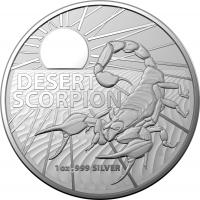 Image 1 for 2022 $1 Australian Desert Scorpion 1oz Silver Bullion Coin in Capsule 