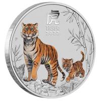 Image 1 for 2022 Australian Lunar Series III  Year of the Tiger Quarter Oz Silver Coloured Sydney Money Expo Anda Special 16-17 October 2021