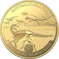 Image 2 for 2022 $10 Australian Dinosaurs 'C' Mintmark Gold Proof Coin