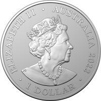 Image 2 for 2022 $1 Kangaroo Series 1oz Fine Silver FRUNC Coin in Capsule