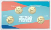 Image 1 for 2022 $1 Australian Dinosaur 4 Coin AlBr Mintmark & Privy mark Set 