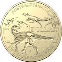 Image 4 for 2022 $1 Australian Dinosaur 4 Coin AlBr Mintmark & Privy mark Set 