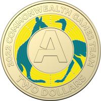 Image 2 for 2022 $1 and $2 - Australian Commonwealth Games Team AlBr UNC Seven Coin Collection  