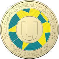 Image 3 for 2022 $1 and $2 - Australian Commonwealth Games Team AlBr UNC Seven Coin Collection  