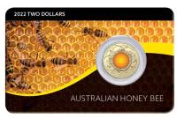 Image 2 for 2022 $2 Honey Bee Coloured Coin AlBr on Black Honey Bee DCPL Card