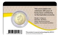 Image 3 for 2022 $2 Honey Bee Coloured Coin AlBr on Black Honey Bee DCPL Card