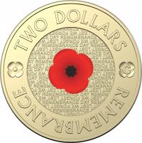 Image 2 for 2022 $2 10th Anniversary Remembrance Day Poppy C Mintmark on card