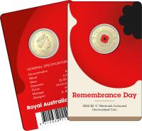 Image 1 for 2022 $2 10th Anniversary Remembrance Day Poppy C Mintmark on card